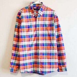 Ralph Lauren Classic Fit Plaid Oxford Shirt